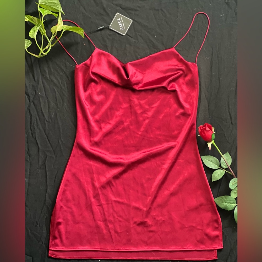 Red Satin Minidress 🥀 - Tag Still On! Never Worn